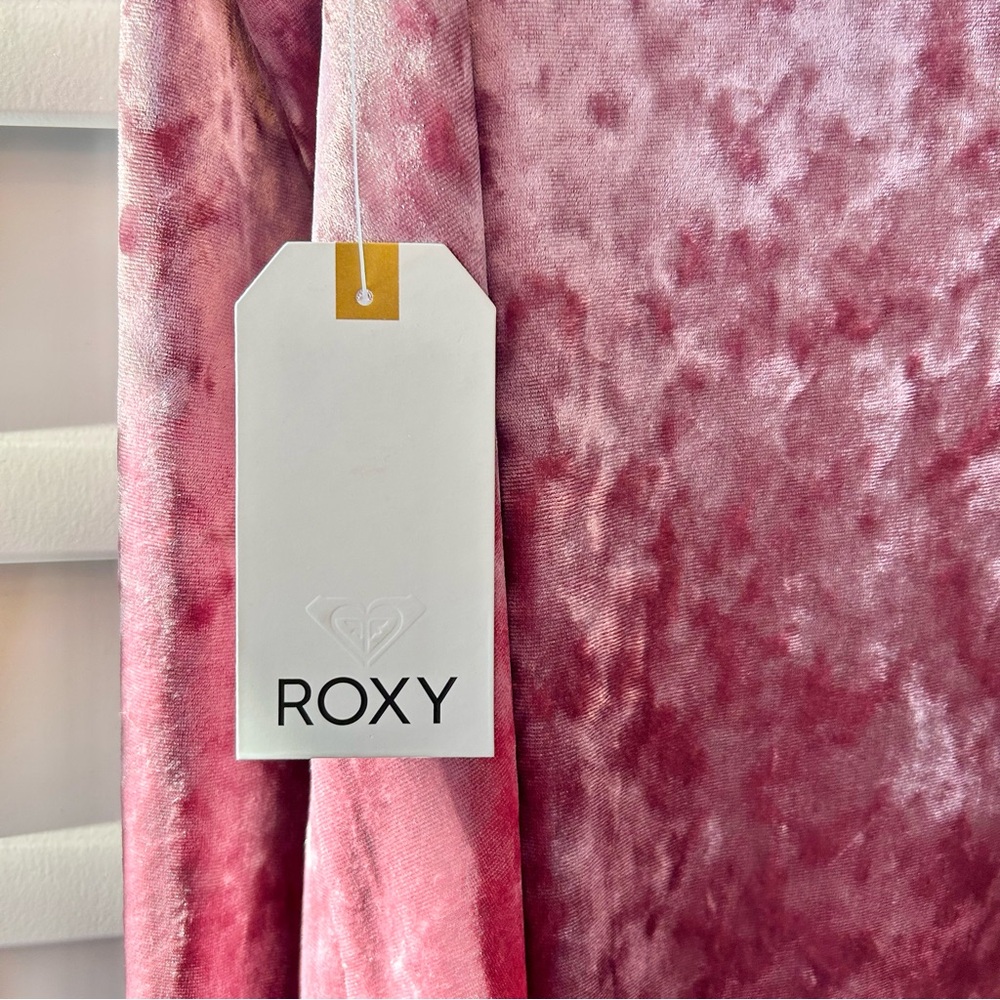 Roxy Velvet Camisole Dress | Size L in Blush Berry Maroon Color | Crushed Velvet - Picture 5 of 13